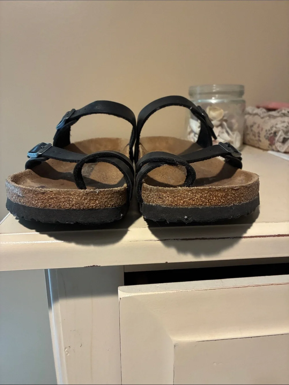 Birkenstock women’s Black Multi-Strap Leather Sandals